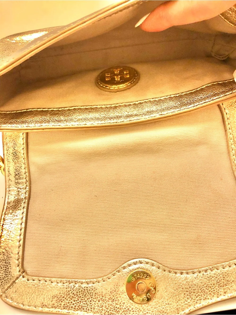 Tory Burch smooth metallic